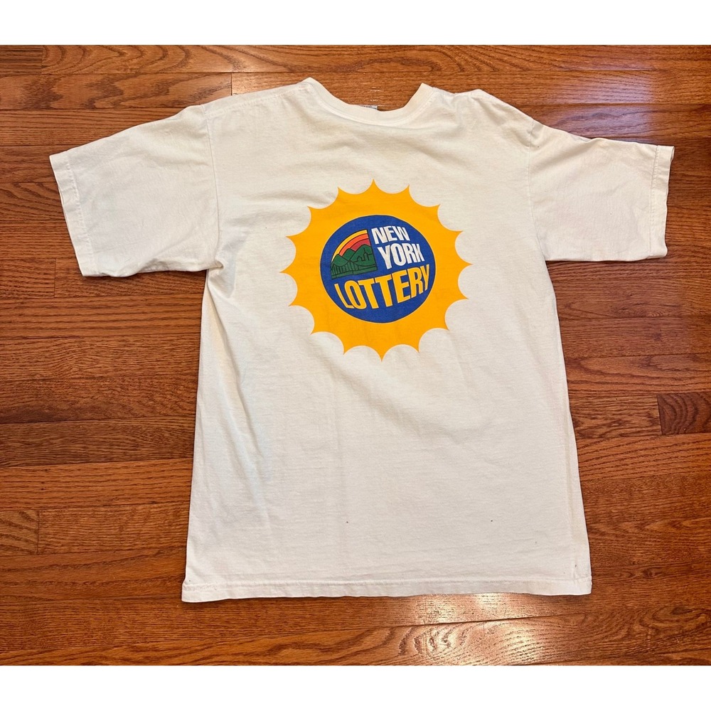 Vintage Royal Avalon New York Lottery Starry Starry Nights Tee Shirt Mens Large